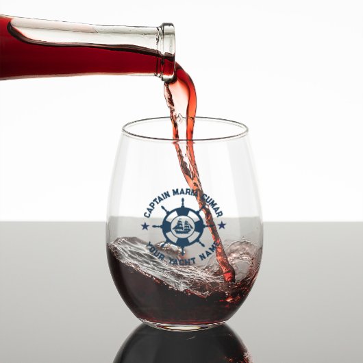 ブルーホー航海のトホイールヴィンテージボート ステムなしワイングラス