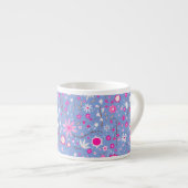 ブルーボかわいらしタニカル野草フローラ エスプレッソカップ (正面右)