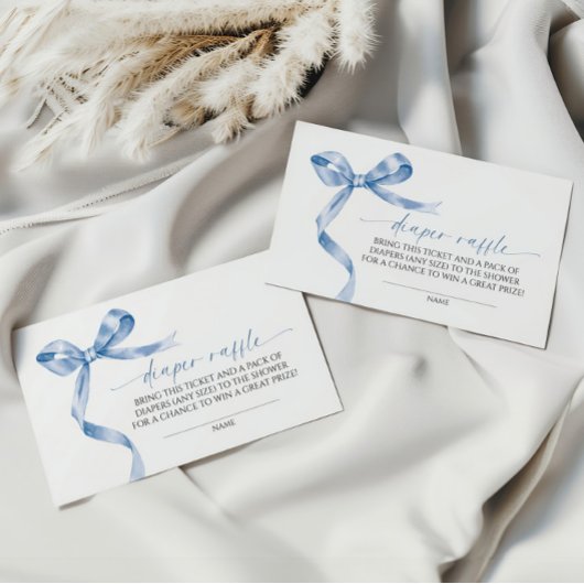 ブルーボウおむつラッフル エンクロージャーカード