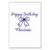 ブルーボウかわいこちゃん追加ネームベビーハッピーバースデー テーブルナンバー (裏面)