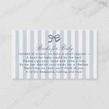 ブルーボウとストライプベビーエンクロージャカード用の書籍