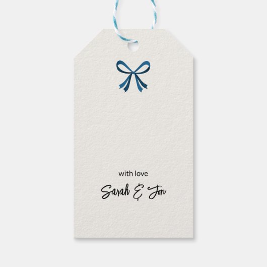 ブルーボウとヤドリギ ギフトタグ (裏面)