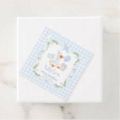 ブルーボウのかわいいガチョウ 花柄 1歳の誕生日 フェイバータグ (インサイチュ)