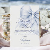 ブルーボウのブライダルシャワーの感謝カード サンキューカード