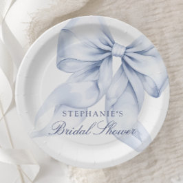 ブルーボウのブライダルシャワー ペーパープレート