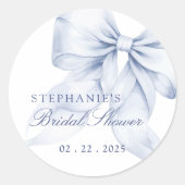 ブルーボウのブライダルシャワー ラウンドシール (正面)
