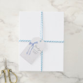 ブルーボウのベビーシャワー招待状, 男の子のベビーシャワー ギフトタグ (より糸付き)