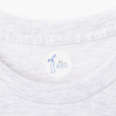 ブルーボウのベビーシャワー招待状（男の子） ラベル (貼付)