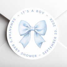 ブルーボウのベビーシャワー It's a Boy