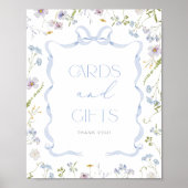 ブルーボウのリボン山花カードとギフト ポスター (正面)