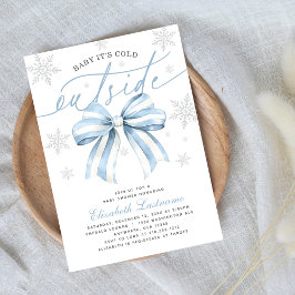ブルーボウの冬のベビーシャワー「Baby It’s Cold Outside」 招待状