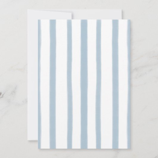 ブルーボウの波線フレームを使ったファンシーなウェディング セーブザデート (裏面)