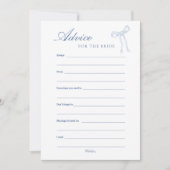 ブルーボウアドバイス用ザブライドブルーアドバイスカード 招待状 (正面)