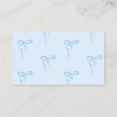 ブルーボウウェーブフレームミニマルおむつラッフルチケット エンクロージャーカード (裏面)