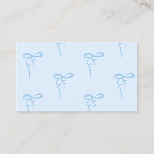 ブルーボウウェーブフレームミニマルおむつラッフルチケット エンクロージャーカード (裏面)