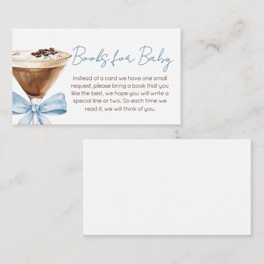 ブルーボウエスプレッソマルティーニブックスベビー エンクロージャーカード (正面/裏面)