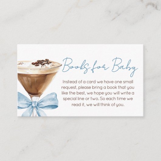 ブルーボウエスプレッソマルティーニブックスベビー エンクロージャーカード (正面)
