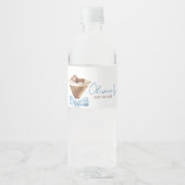 ブルーボウエスプレッソマルティーニベイビーシャワー ペットボトルラベル (正面)