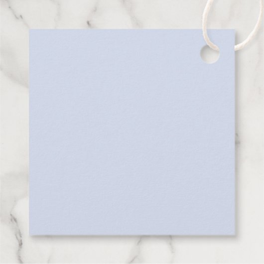 ブルーボウエレガントバプテスマメッセージカード フェイバータグ (裏面)