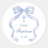ブルーボウエレガントバプテスマ ラウンドシール (正面)