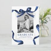 ブルーボウエレガントフォト卒業 案内状 (スタンド正面)