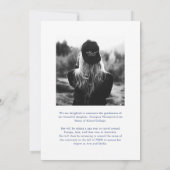 ブルーボウエレガントフォト卒業 案内状 (裏面)