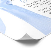 ブルーボウエレガントベイビーシャワー深夜おむつ ポスター (角)