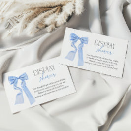 ブルーボウエレガントベイビーシャワー表示シャワー エンクロージャーカード
