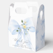 ブルーボウエレガントベビーイン開花フローラ感謝していユー フェイバーボックス (オープン)