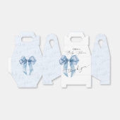 ブルーボウエレガントベビーシャワー フェイバーボックス (折り畳みなし)