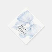 ブルーボウエレガントボーイベビーシャワー スタンダードカクテルナプキン (角)