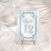 ブルーボウエレガントヴィンテージテーブル番号