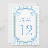 ブルーボウエレガントヴィンテージテーブル番号 (裏面)