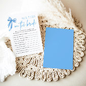 ブルーボウオールアイズオンザブライドブライダルシャワーゲーム 招待状