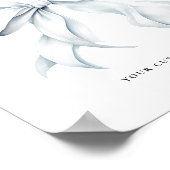 ブルーボウカスタム文字テーブル記号 ポスター (角)