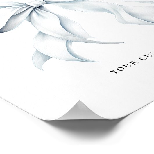 ブルーボウカスタム文字テーブル記号 ポスター (角)