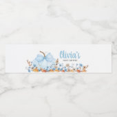 ブルーボウカボチャ赤ちゃんシャワー ペットボトルラベル (シングルラベル)