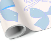 ブルーボウギフトラップ赤ちゃんシャワーギフトラップ ラッピングペーパー (ロールコーナー)