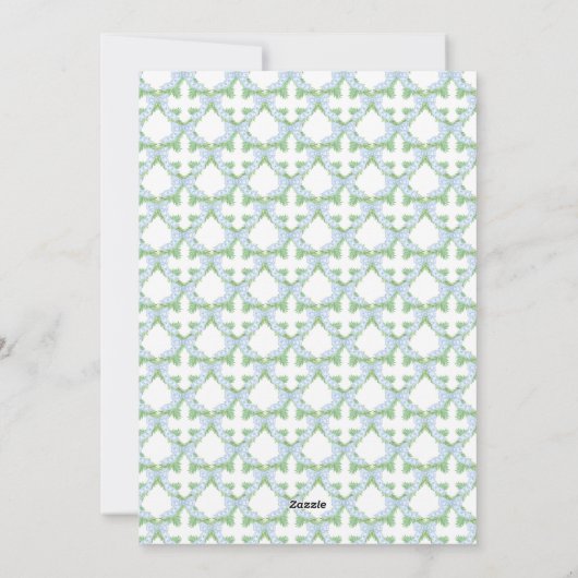 ブルーボウクリスマスシノワズリーフォトホリデーカード シーズンカード (裏面)