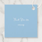 ブルーボウクリスマスツリーメリーリトルベビーシャワー フェイバータグ (裏面)