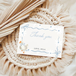 ブルーボウグースコ間抜けケット誕生日 サンキューカード