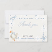 ブルーボウグースコ間抜けケット誕生日 サンキューカード (正面)