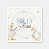 ブルーボウグースコ間抜けケット誕生日 スタンダードカクテルナプキン (正面)