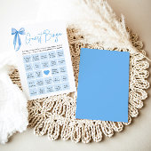 ブルーボウゲストビンゴブライダルシャワーゲーム 招待状