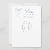 ブルーボウゲットザドレスブライダルシャワーゲーム 招待状 (正面)