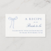 ブルーボウコケットブライダルシャワー共有Aレシピ エンクロージャーカード (正面)