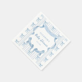 ブルーボウコケットブルーボーイベビーシャワー スタンダードカクテルナプキン (角)