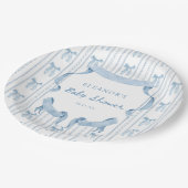 ブルーボウコケットブルーボーイベビーシャワー ペーパープレート (アングル)