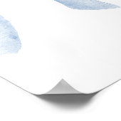 ブルーボウコケットベビーシャワーウェルカム ポスター (角)