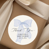 ブルーボウコケットベビーシャワー ラウンドシール